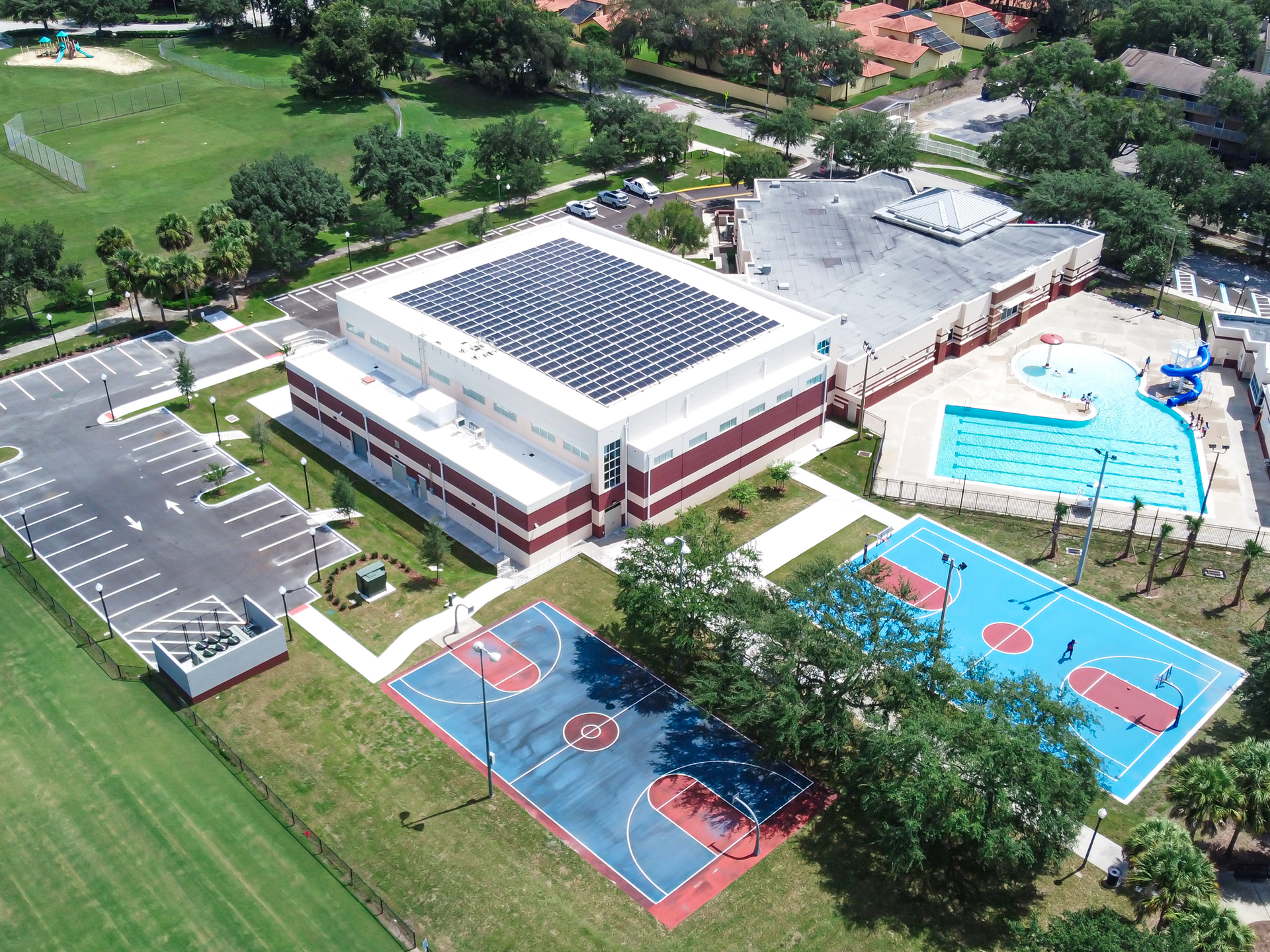 McCree General Contractors Rosemont Community Center Gym Overall Aerial